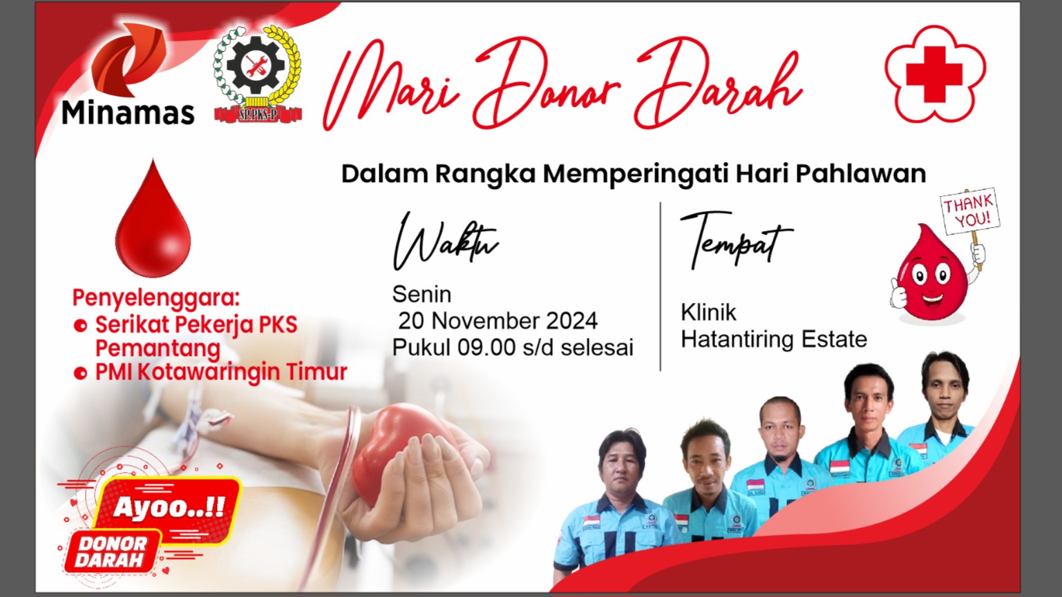 Tetes Darah, Tanda Cinta ï¿½ SP.PKS-P Gelar Aksi Donor Darah Peringati Hari Pahlawan